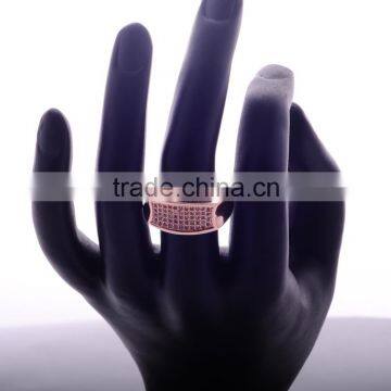 >>>2016 YIWU T&J new Korean style women girl fashion rings for couples gold plated rhinestone crystal rings for women/