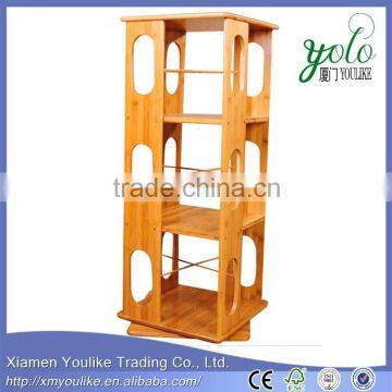 Rotating Bamboo Book Shelf Bamboo Book Rack