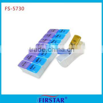 Medical weekly pill organizer medication plastic pill boxes