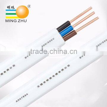 Novelties wholesale china pvc insulated flat and earth house wire,flat PVC wire