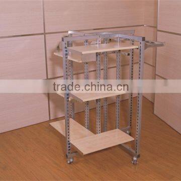 Customized Fashional Floor Standing Supermarket Clothes Display Showcase