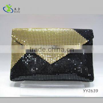 Evening metal mesh clucth
