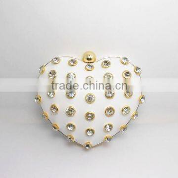 Alibaba China Rhinestone Trim Heart Shaped Acrylic Clutch bag