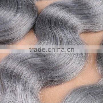 Grey and Black Ombre Hair Extensions Laser Hair Removal Machine 100% Peruvian Hair Quality Choice photo-5