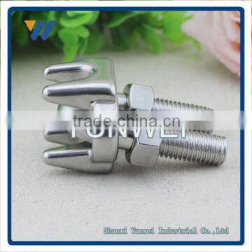 5.7mm Thread Fastener U Shape Bolt Clamp Clip for 10mm 5/16" Wire Rope Adjustable Wire Rope Clip Hot Sale Electro Galvanized