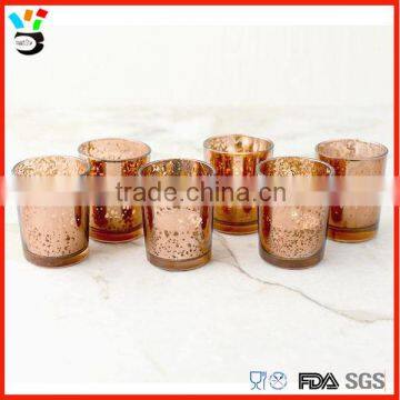 Tealight Votive Holder Home Decoration Romantic Tableware Mecury Candle Glass Rose Gold