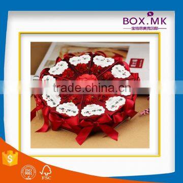 Wholesale High Quality Hot Sale Fashion Design Pink Ribbon Wedding Paper Favor Box photo-3