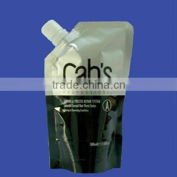 Custom printed stand pouch with nozzle, reusable stand pouch for juice/jelly/liquid/sauce, chemical stand up pouch with spout