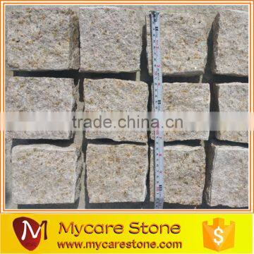 Natural split 10x10cm Golden yellow g682 granite cube stone