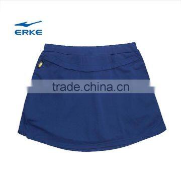 ERKE fashion women tennis skirt 100%polyester tennis skirt shorts tennis sports wear wholesale women tennis skirt OEM