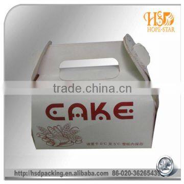 Foldable Art Paper Cake Box With Handle