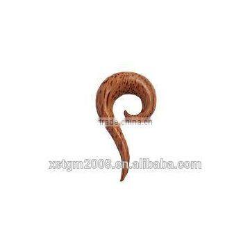 Wood Ear Piercing Stretcher Spiral Plugs Taper