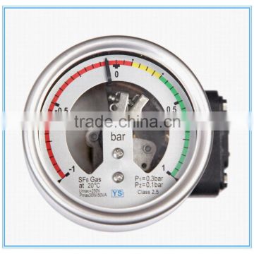 Top Quality China factory with alarm sf6 bourdon tube pressure gauge