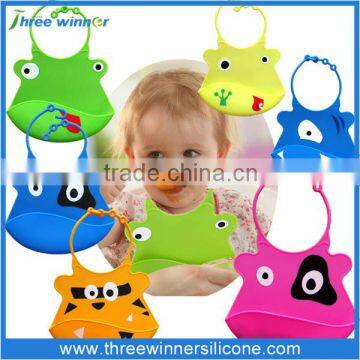 Wholesale custom cartoon baby bib silicone baby bib