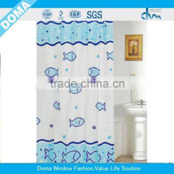 Cartoon Bath curtain/Cheap Shower curtain /PEVA Shower Curtain with resin hooks