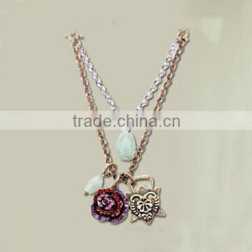 2014 Fashion flower pendant necklace