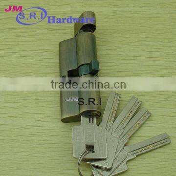 High security door lock cylinder with knob