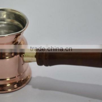 Ibrik / Coffee Pot in brass & copper with wooden handle