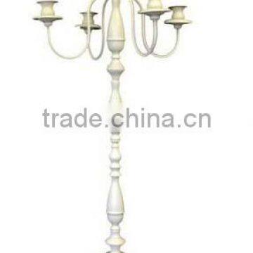 White candelabra, decorative wedding candelabra, wedding centerpiece candelabra