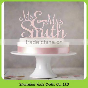 Light pink plexiglass wedding cake topper stand for promotion