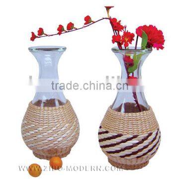 Grass weaved vase