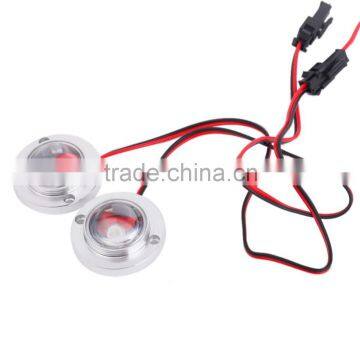 LED Flash Strobe Warning Light Car Motorcycle Emergency Lamp Round Bulb Controller 5W 2Pcs
