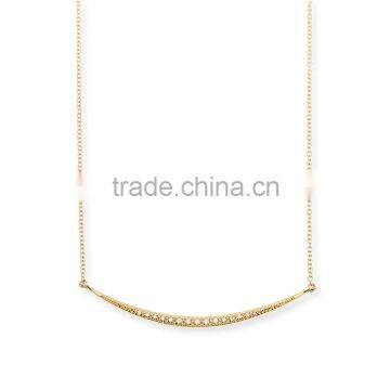 Popular design gold diamond jewelry wholesale necklace