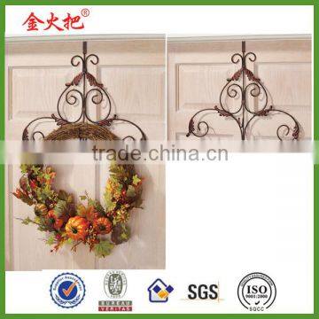Decorative Scroll Metal Holiday Wreath Hanger