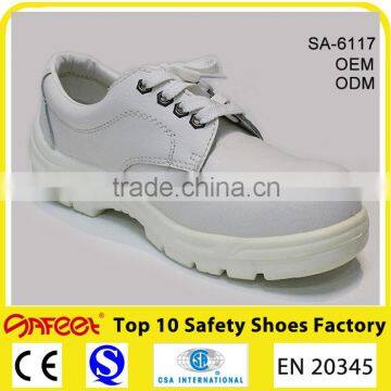 White Lightweight Safety Shoe for Women, Clean Room Work Shoes SA-617