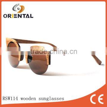 half frame china promotional wooden sunglasses