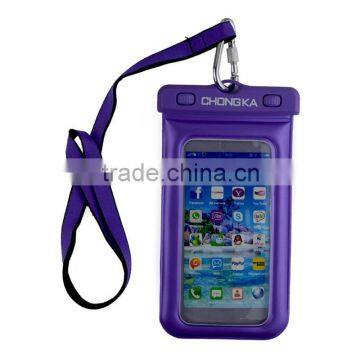 2016 China popular colorful pvc plastics mobile phone waterproof dry bag