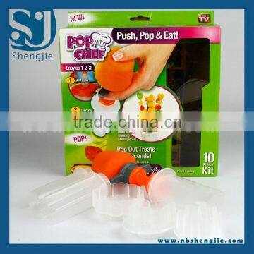 Trade assurance Plastic push pop eat fruit vegetable mold tool