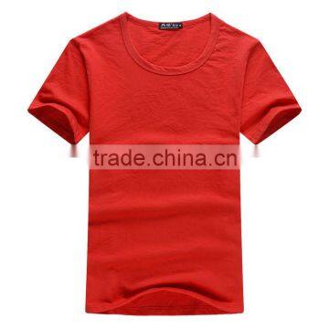 Cheap100% Polyester Taffeta O-neck Less Than 1 Dollar Red t Shirt