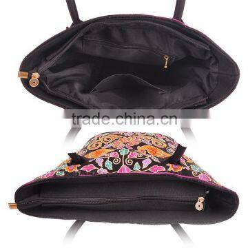 China Ethnic Style Canvas Shoulder Bag Hand Bag Embroidery Tote Bags