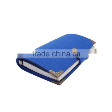 Custom durable felt fabric journal books with binder and low price