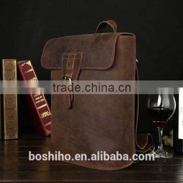 Manufacturer Wholesale Genuine cowhide leather school backpack bag