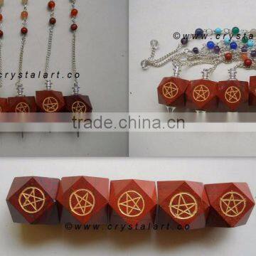 JASPER HEXAGONE CHAKRA CHAIN REIKI PENDULUM