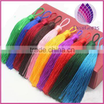 high quality 2014 graduation colored silk decoration tassels for jewelry