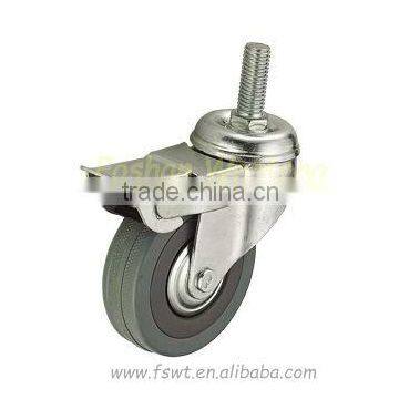 Industrial Gray PVC Stem Brake Caster photo-5