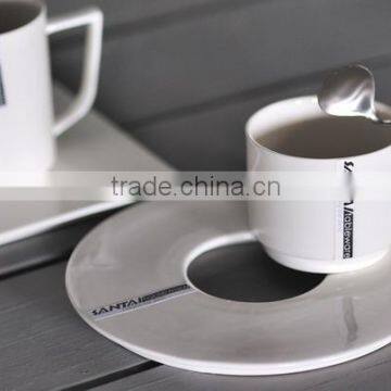 SANTAI new creative design porcelain tea&coffee cup with saucer