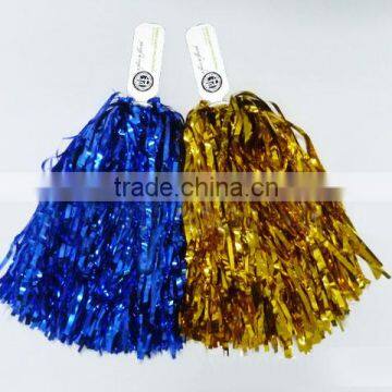 Different color PET Cheerleader Metallic Pom Poms