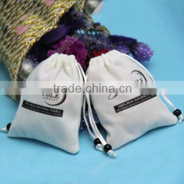 Newest new coming white velvet jewelry pouches