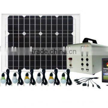 40w small solar home lighting kit with led lamp portable led solar home system and solar light with USB port