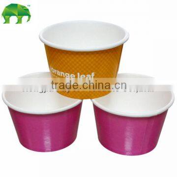 Custom Disposable Ice Cream Paper Cups Lids, Ice Cream Cups With Tasting Spoons