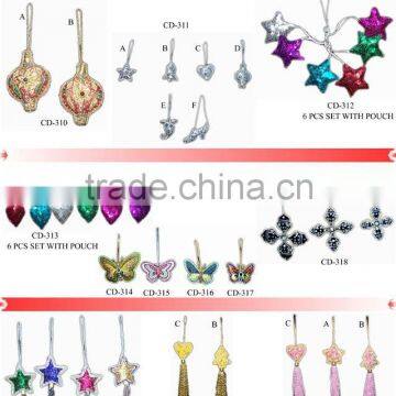 Christmas Ornaments made of Zari