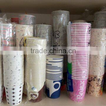 4 color print cute design disposable paper cups with factory price