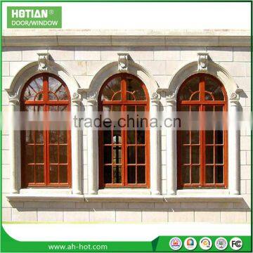 Pvc arch top window, window and door grill design high quality plastic grille window