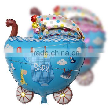 Inflatable girl/baby baby carriage balloon, foil/aluminum balloon, helium baby foil balloon