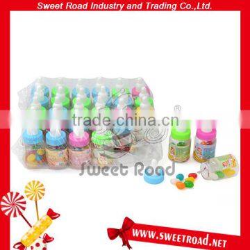 Colorful Soft Jelly Bean in Nipple Bottle Shrink PVC Tray