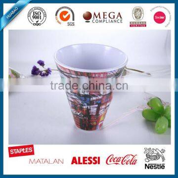 Abstract design ice cream reusable melamine cup , drink saka cup with cheap price, fancy ice cream cups